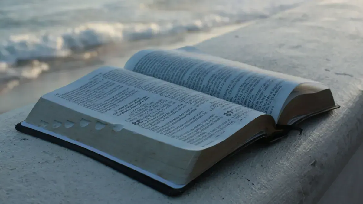 Quiet prayerful reading with an open Bible while reflecting on God's healing promises