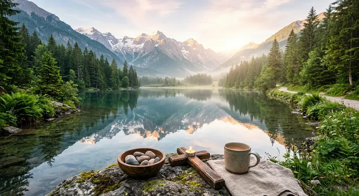 Faith-centered visual for reflecting on healing scriptures and trust