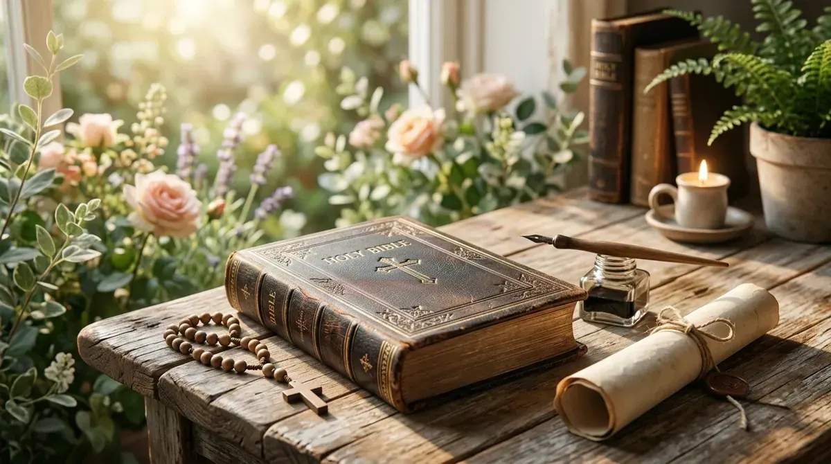 Quiet faith-centered visual for meditating on healing scriptures